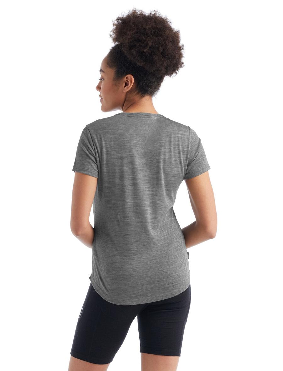 Metro Heather Icebreaker Merino Sphere II Short Sleeve Women's T Shirts | AU 1569UZGT